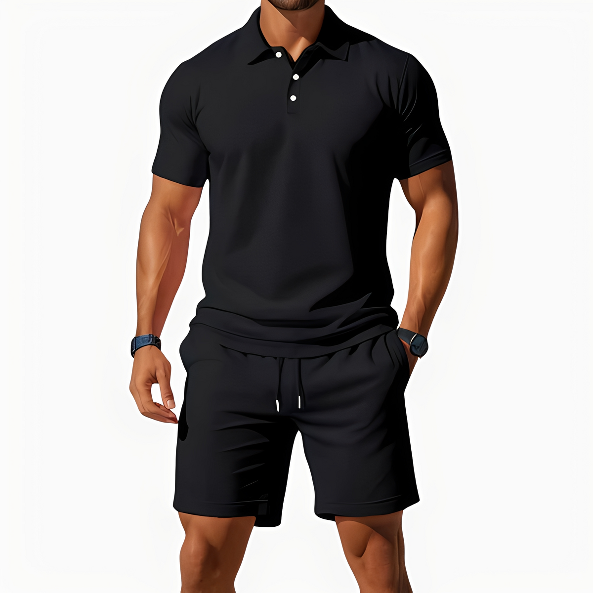Aldrin - Ensemble Polo und Short Trend für Herren