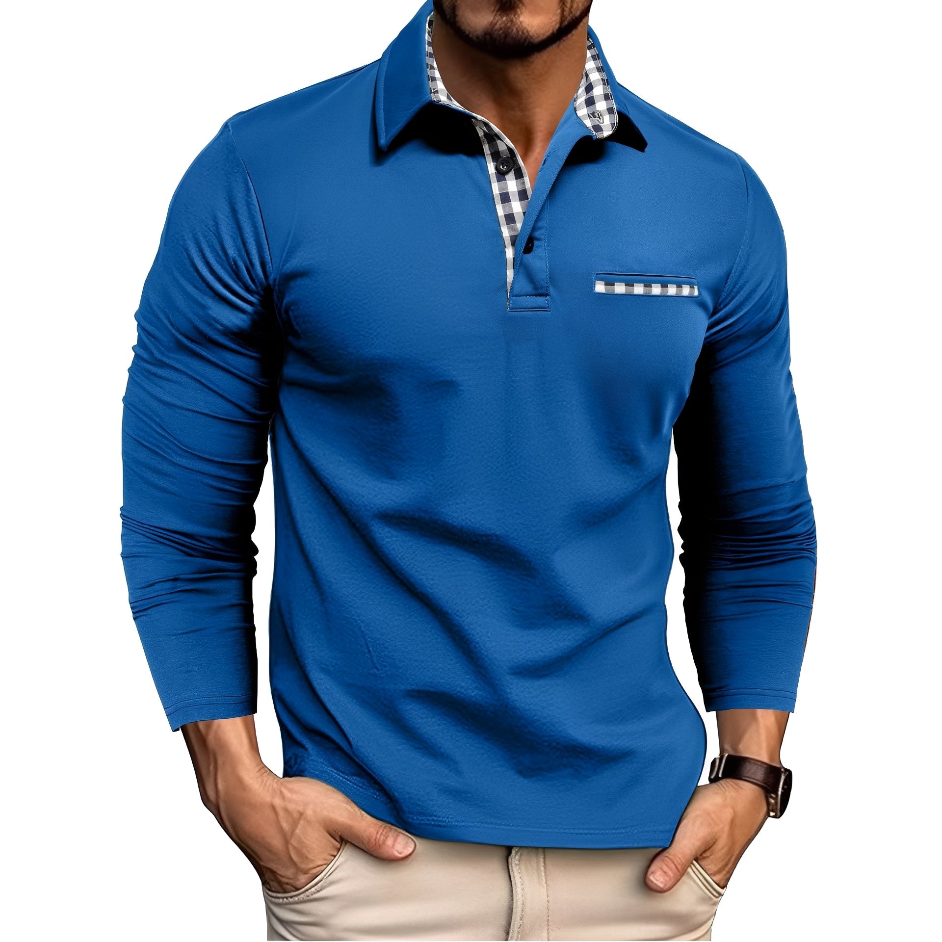 Jerome - Bequemes Herren-Poloshirt mit langen Ärmeln