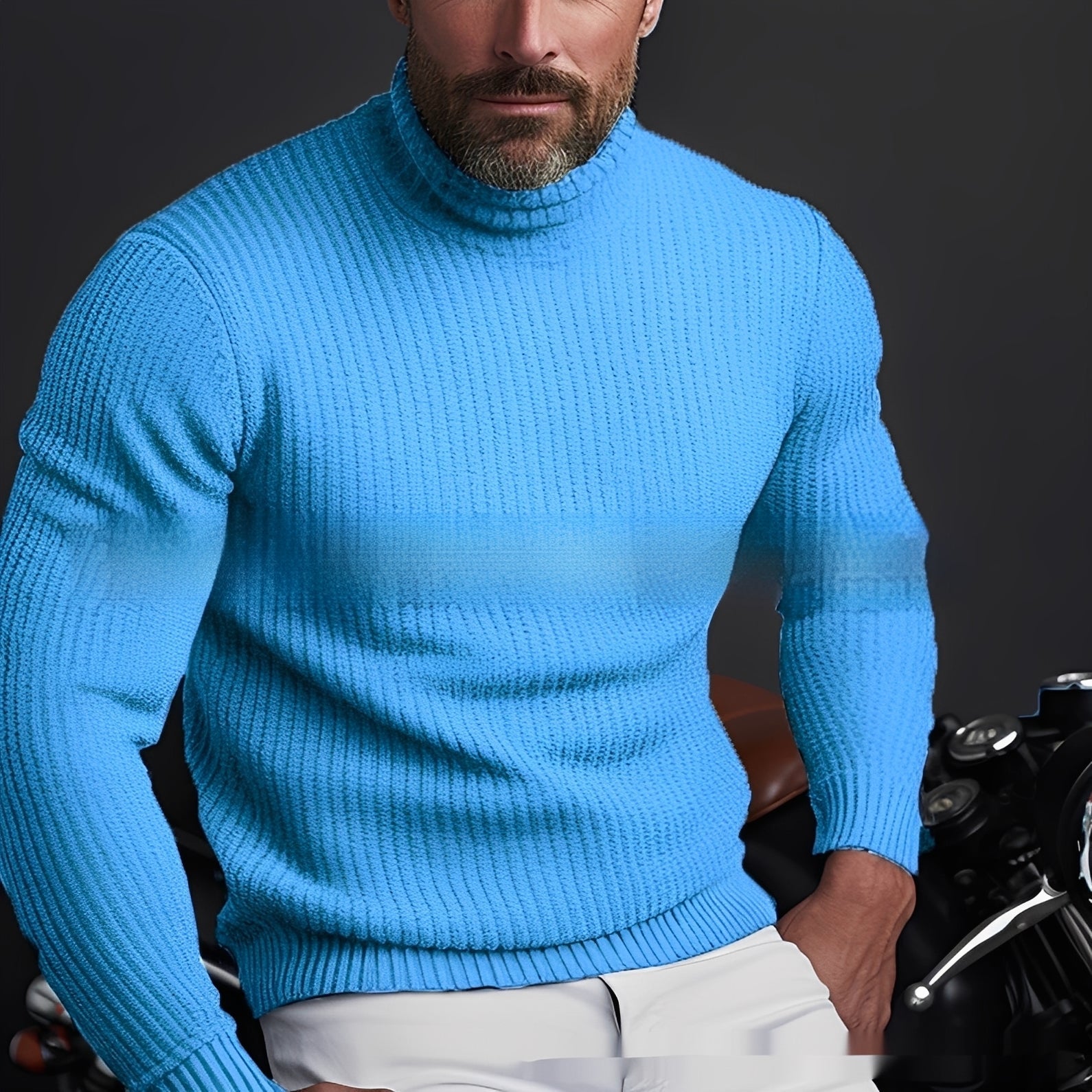 Richard - Bequemer, warmer Rollkragenpullover für Herren