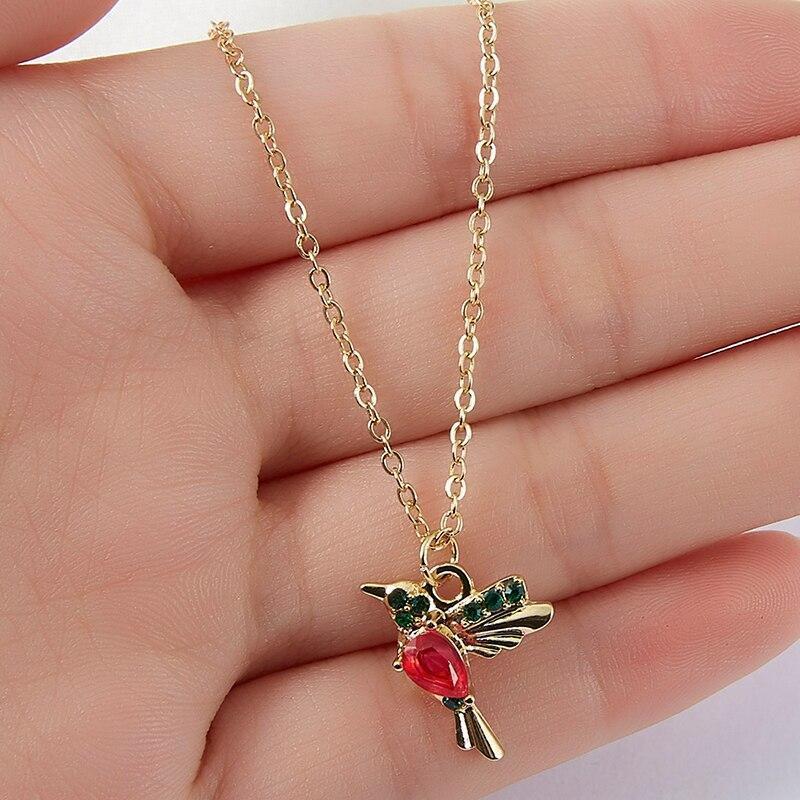 Jada – Kolibri-Halskette mit Emaille und Zirkonia