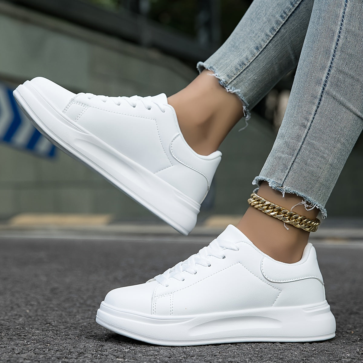 Layla - Weiße Damenschuhe für den Alltag