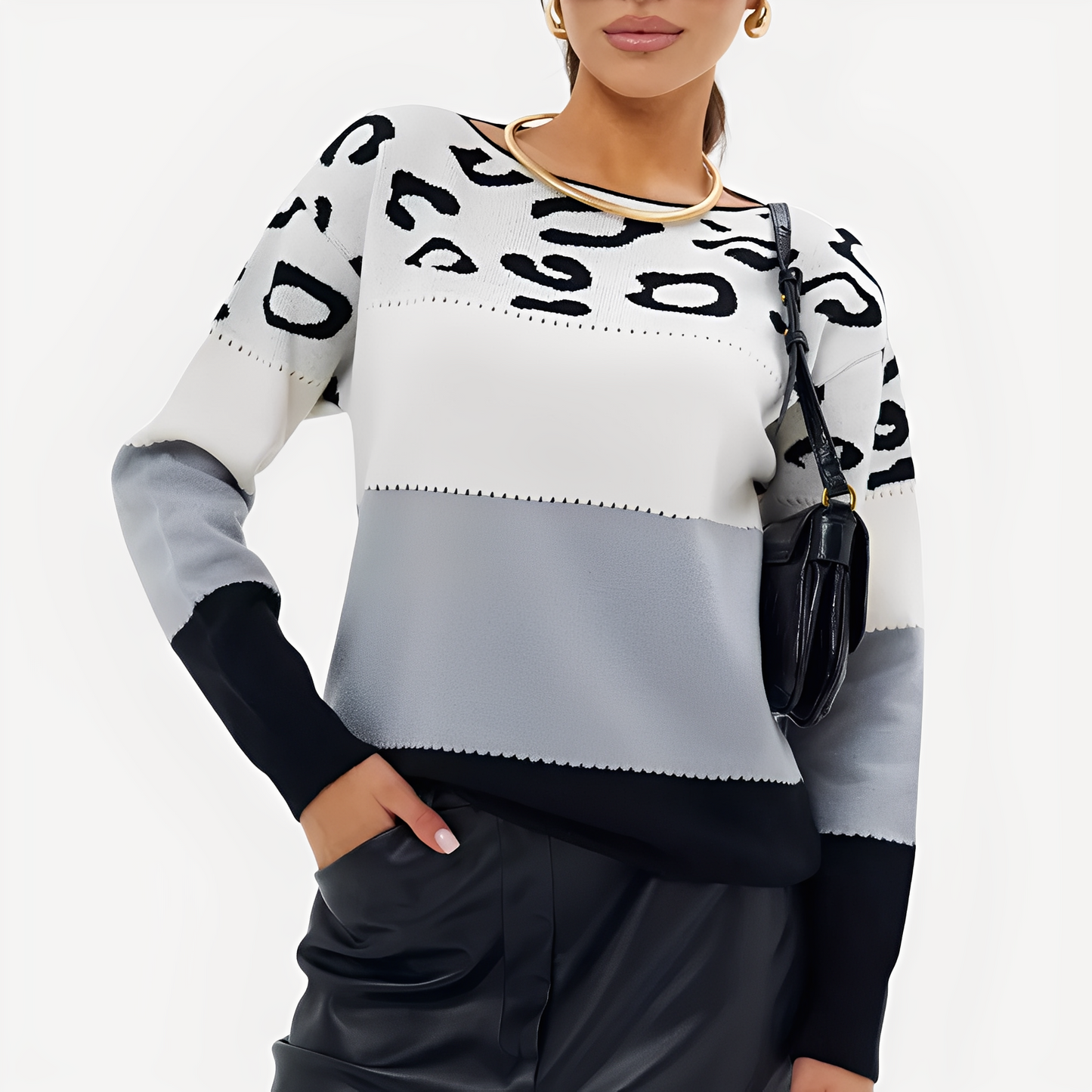 Anne - Stilvoller Damenpullover mit Muster