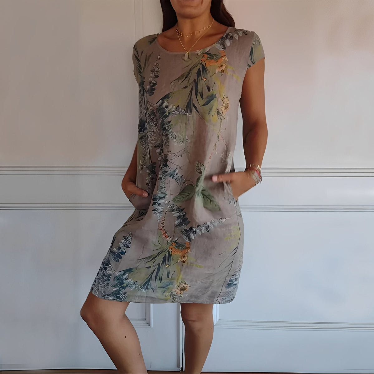Katherine - Lockeres Kleid mit Druck für Frauen