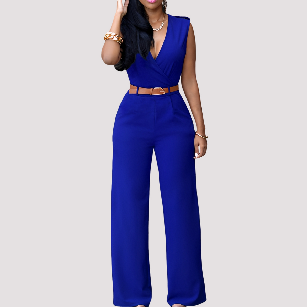 Esther - Eleganter Overall mit Gürtel für Frauen