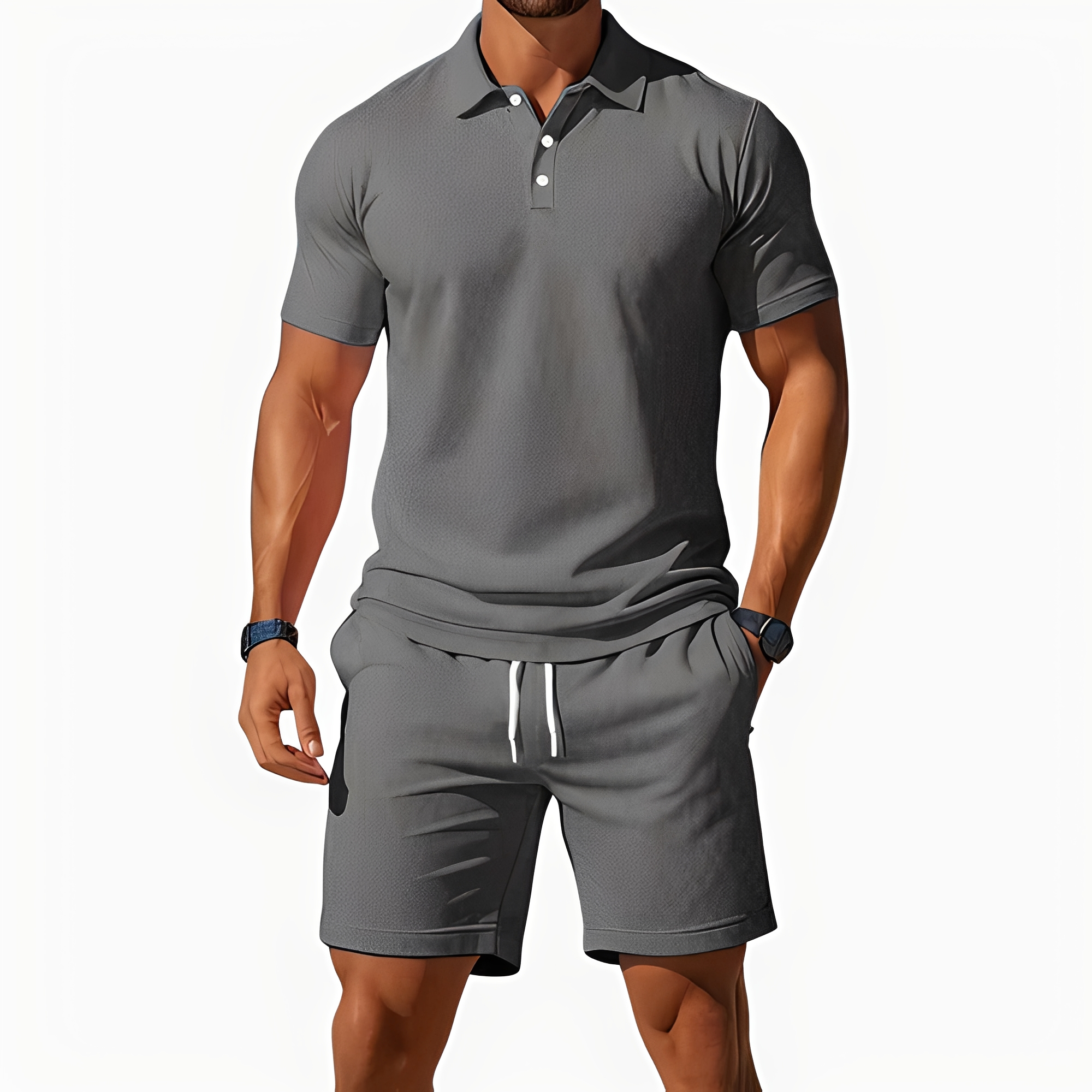 Aldrin - Ensemble Polo und Short Trend für Herren