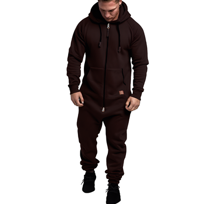 Benson – Bequemer Fleece-Overall für Herren mit Kapuze