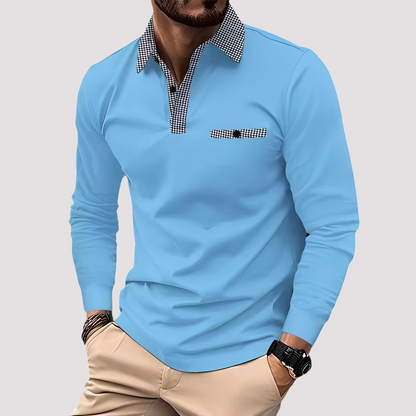 Aidan - Elegantes Polo mit langen Ärmeln für Herren