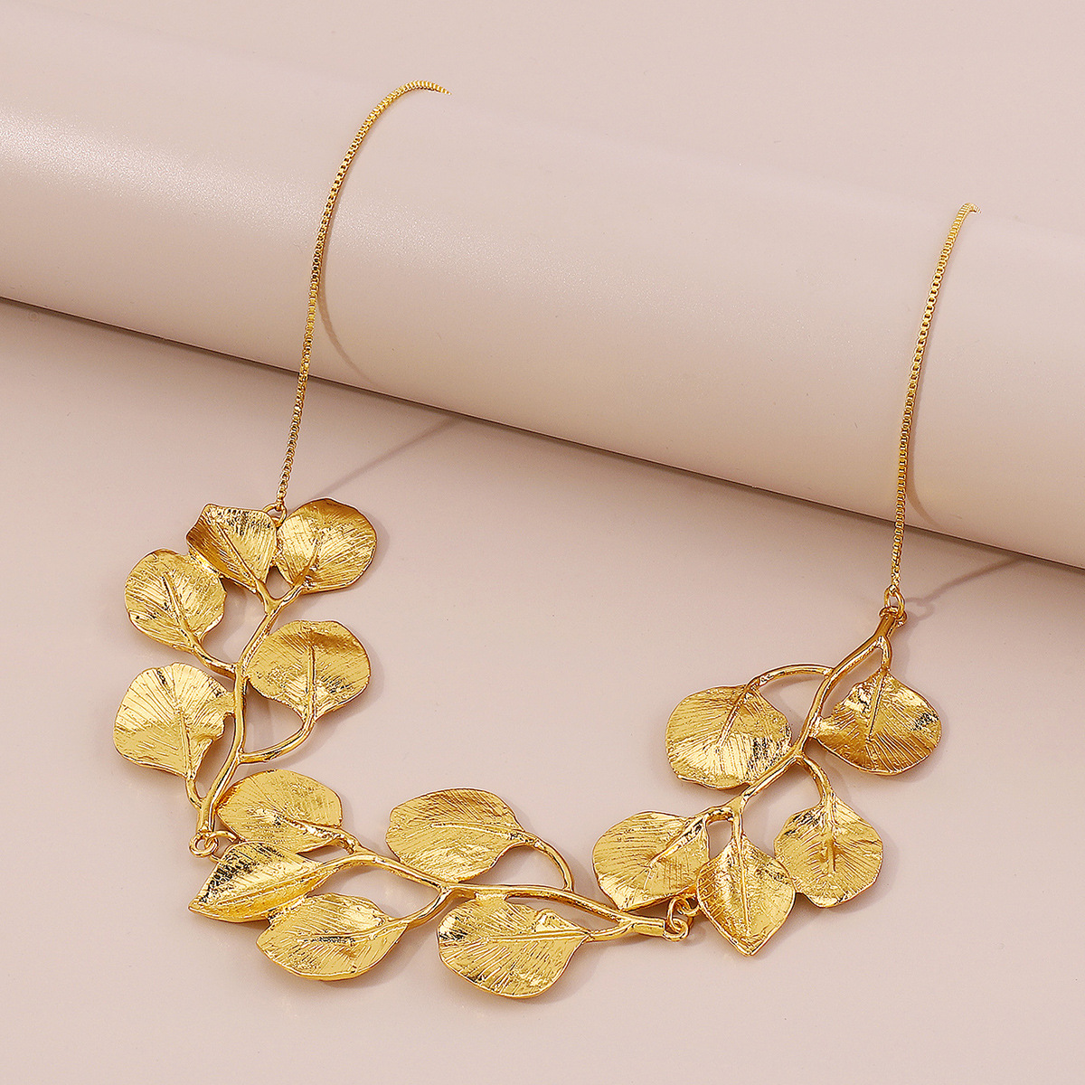 Goldenes Blatt - Vintage Feigenblatt-Halskette