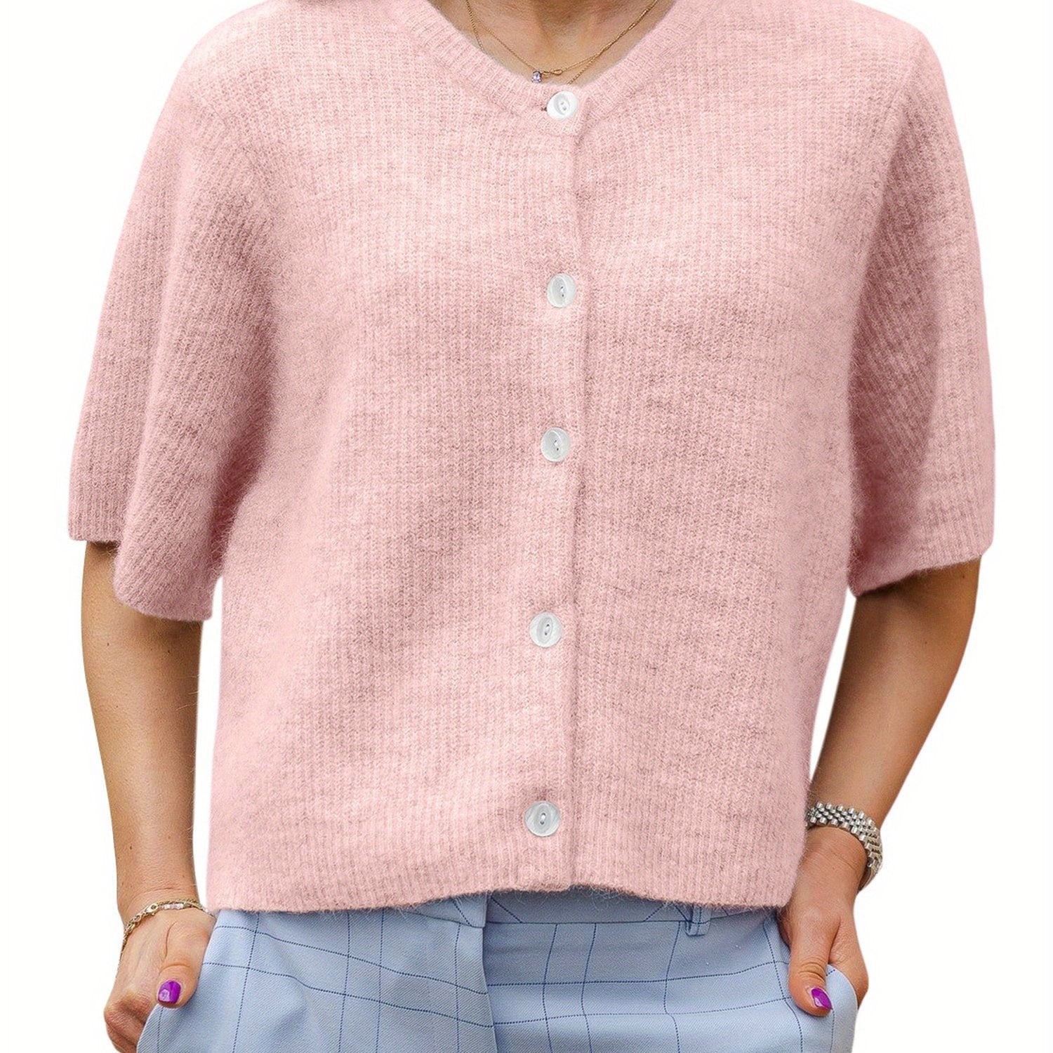 Margie - Lockerer Cardigan mit kurzen Ärmeln für Damen