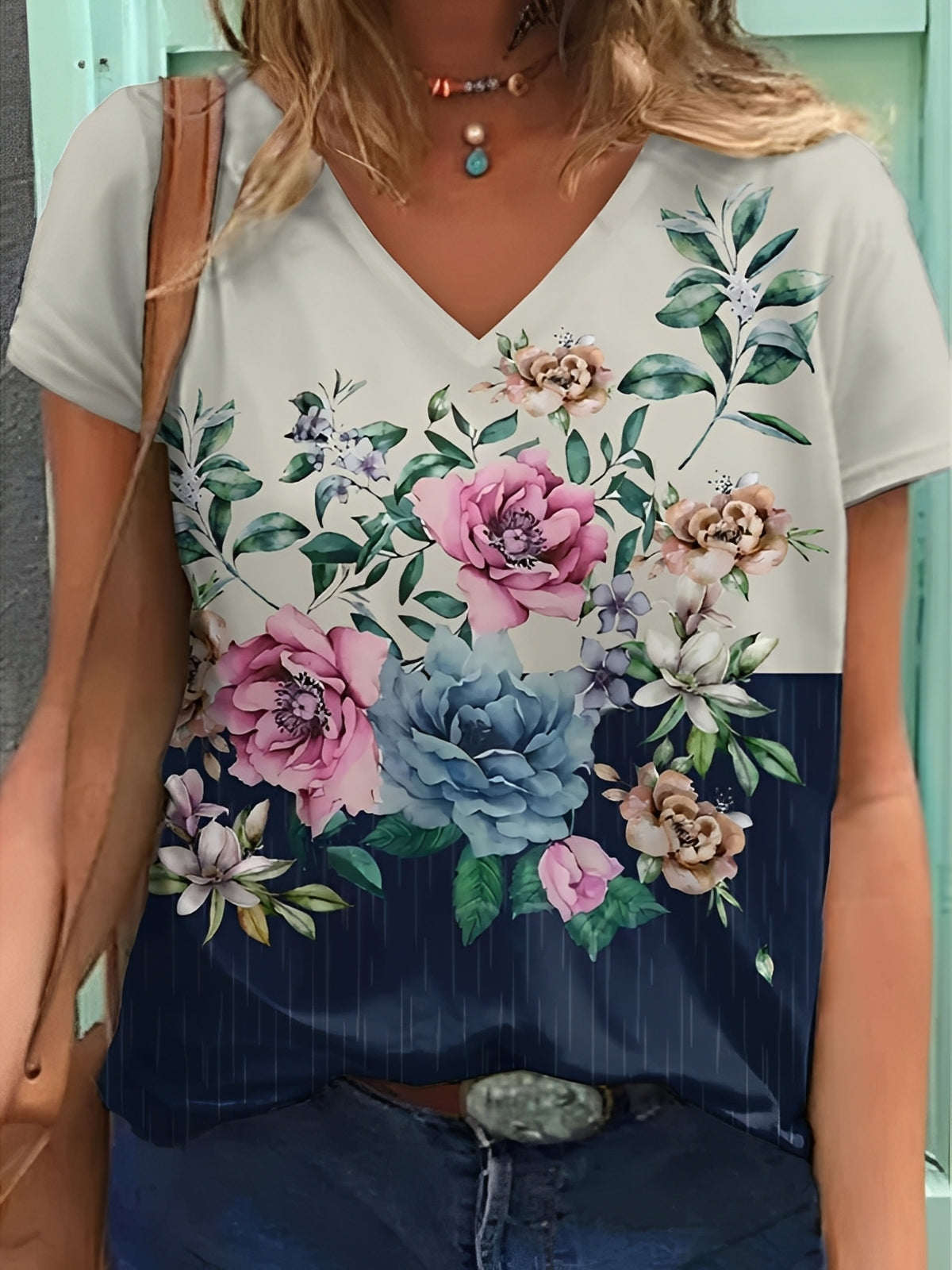 Niki - Elegantes Oberteil mit Blumenmuster für Frauen