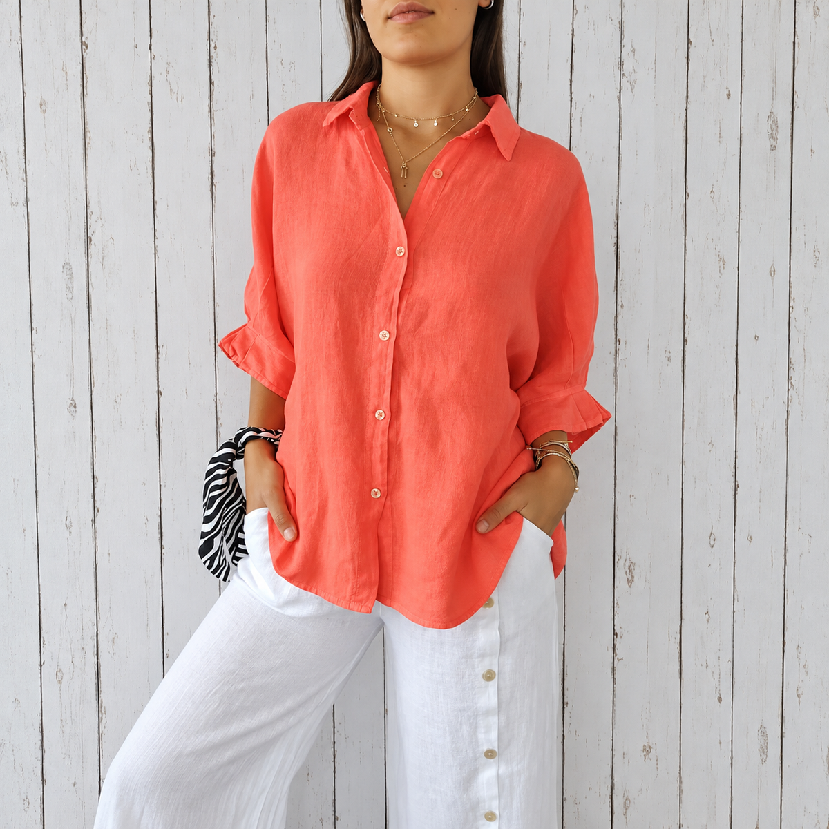 Madison - Elegante Bluse mit traditionellem Schnitt und Knöpfen
