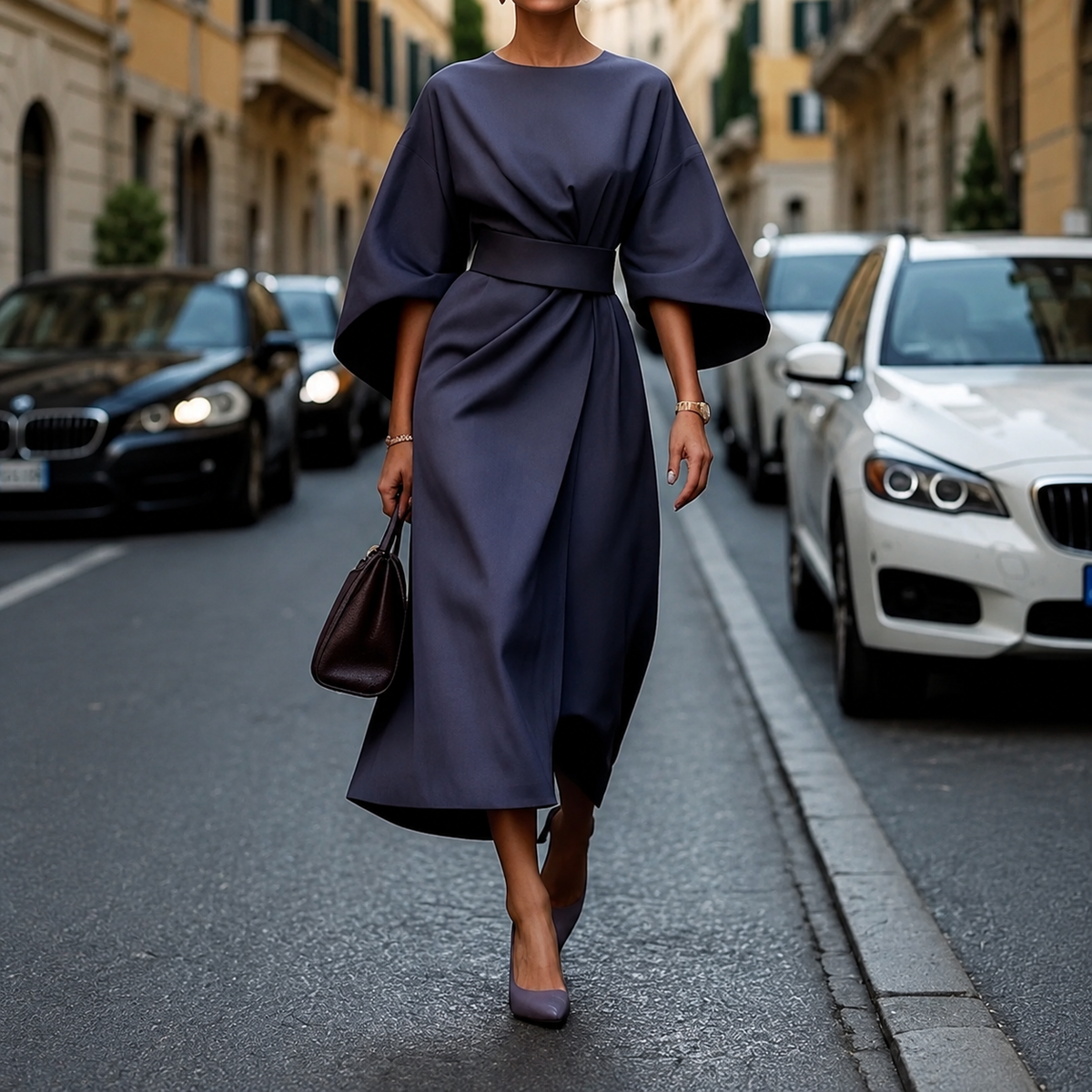Clare - Maxi Kleid mit einstellbarem Kordelzug