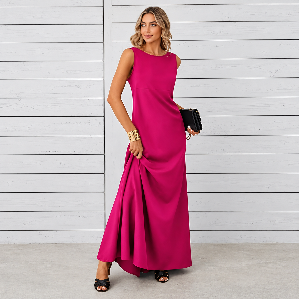 Saranna - Stilvolles Langkleid für Damen