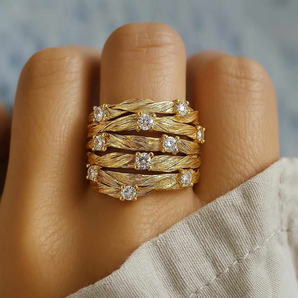 Marisse – Goldener Vintage-Ring mit feinem Glanz