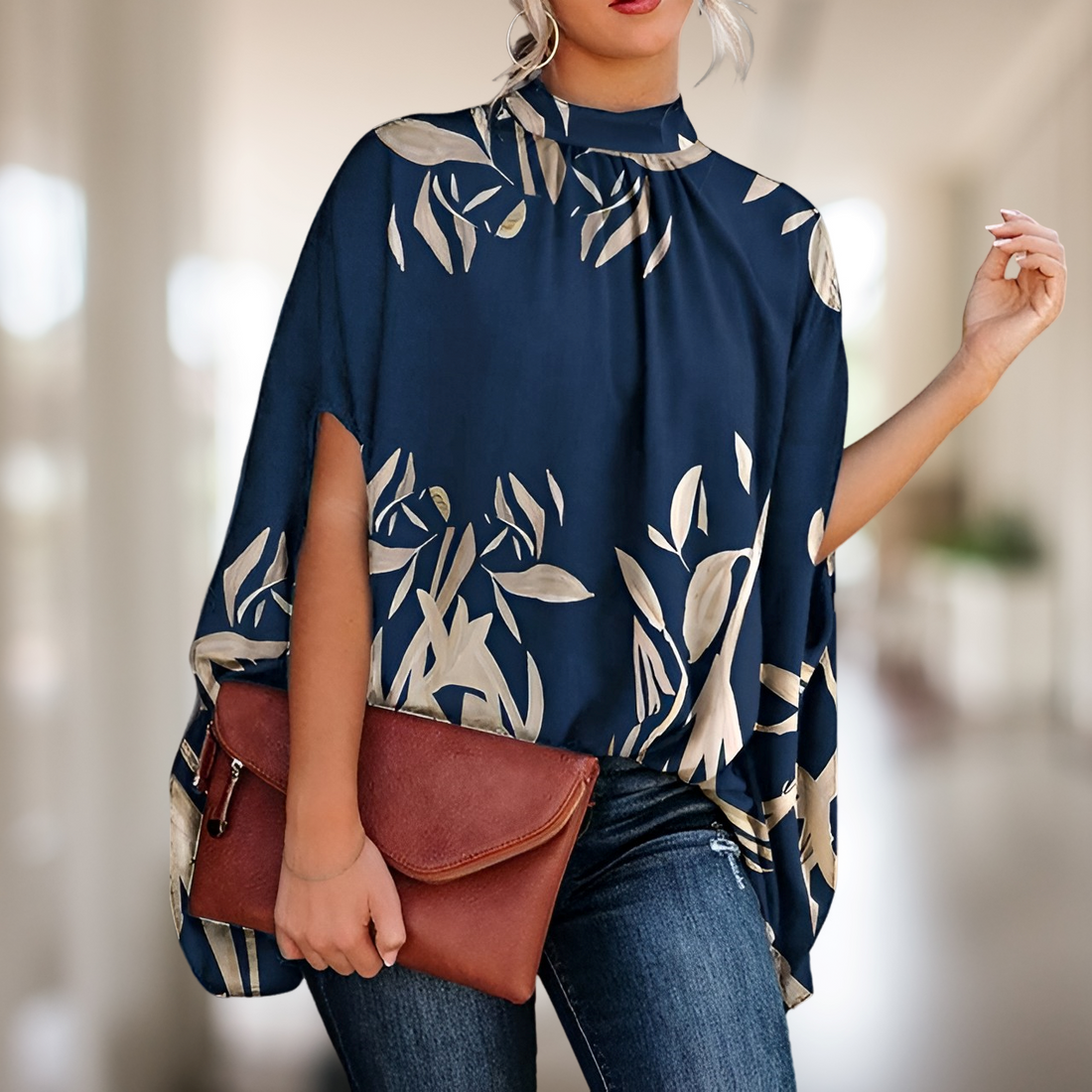 Jalanda - Moderne Bluse mit lockerem Schnitt