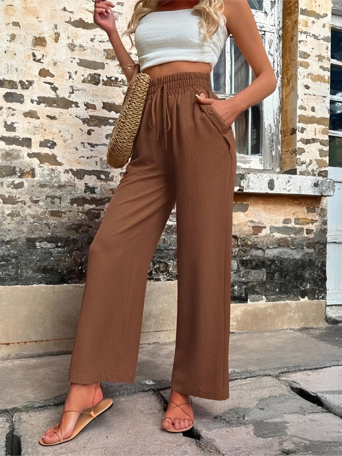 Allie - Weite, schicke Hose mit hoher Taille für Frauen