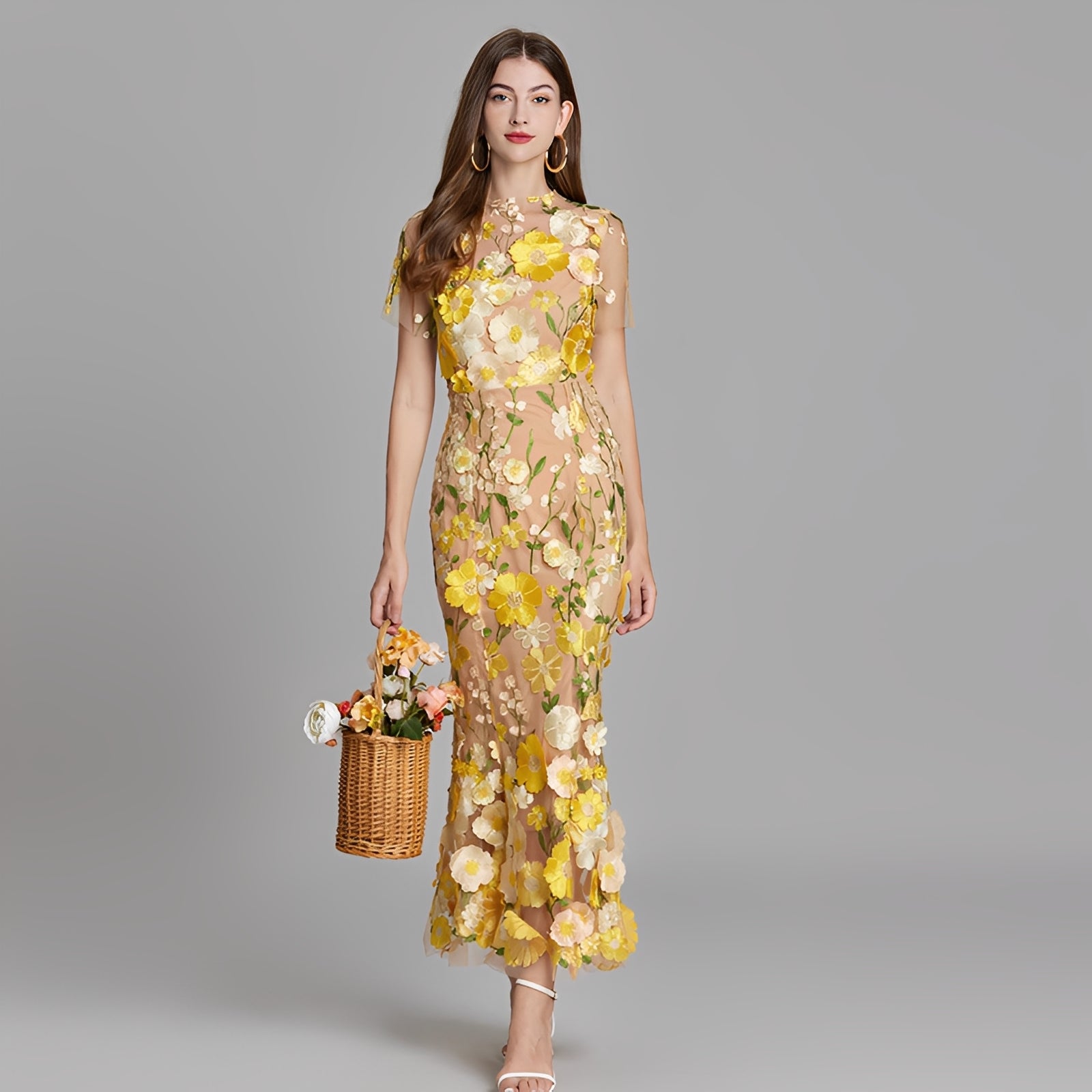 Nina - Elegantes Kleid mit Blumenstickerei für Mädchen