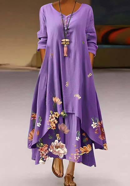 Schön - Elegantes und fließendes Kleid mit Muster für Frauen
