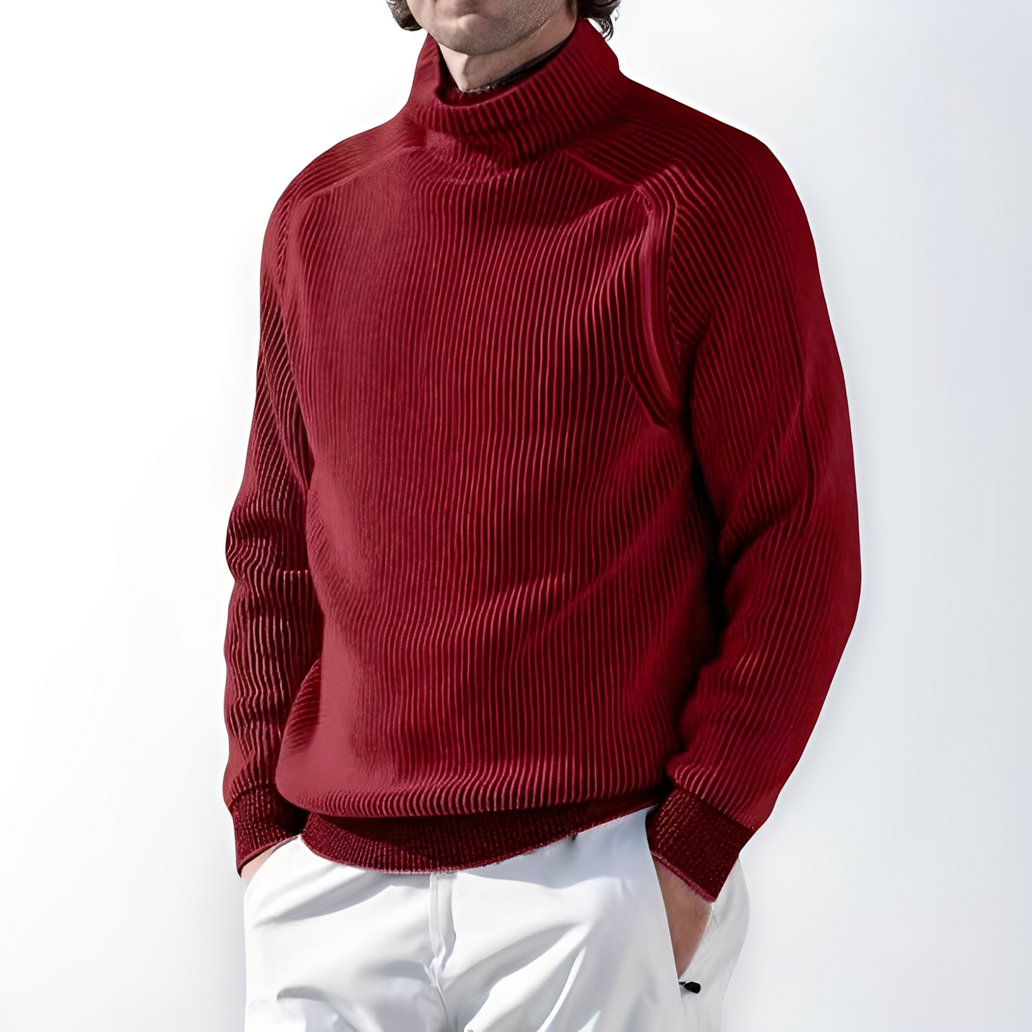 Jarrett – Herrenpullover mit hohem Kragen