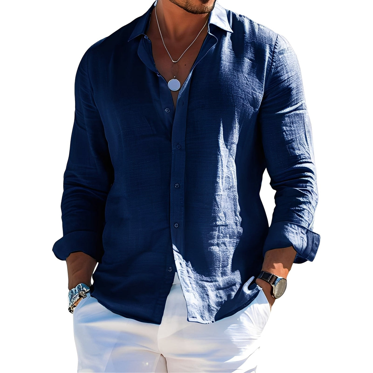 Félicien - Komfortables Langarm-Poloshirt