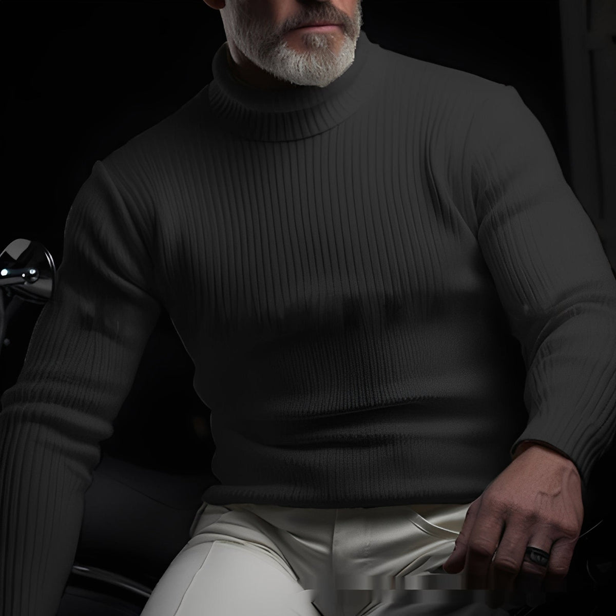 Richard - Bequemer, warmer Rollkragenpullover für Herren
