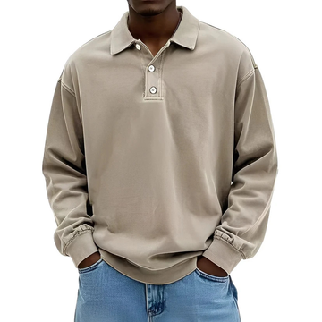 Clayton - Modernes Langarm-Poloshirt-Design