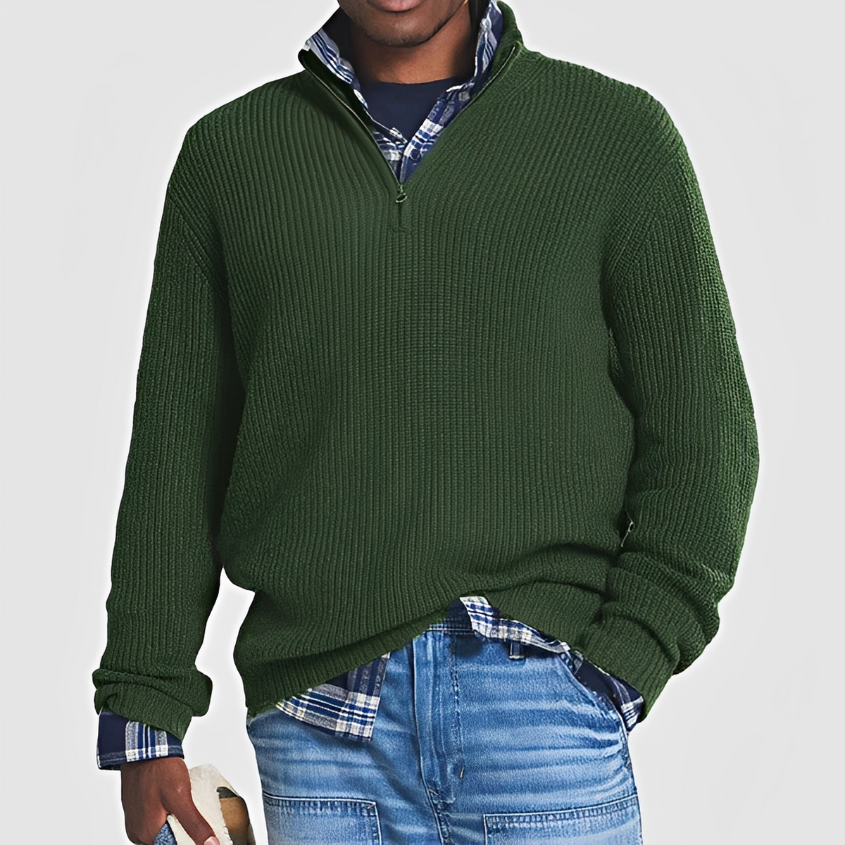 Constantine - Warmer Pullover mit halbem Reißverschluss
