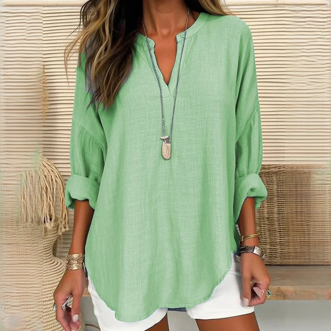 Eliza - Angenehme V-Ausschnitt-Bluse