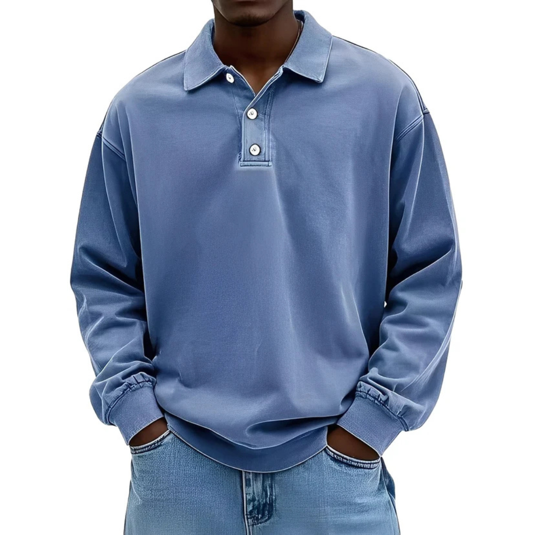 Clayton - Modernes Langarm-Poloshirt-Design