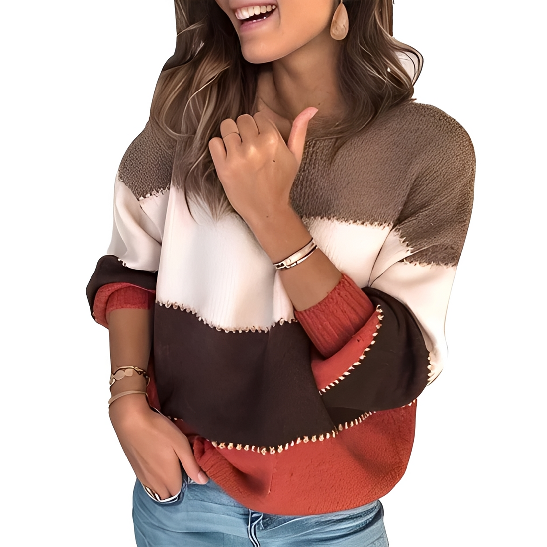 Aubrie - Bequemer und modischer Streifenpullover