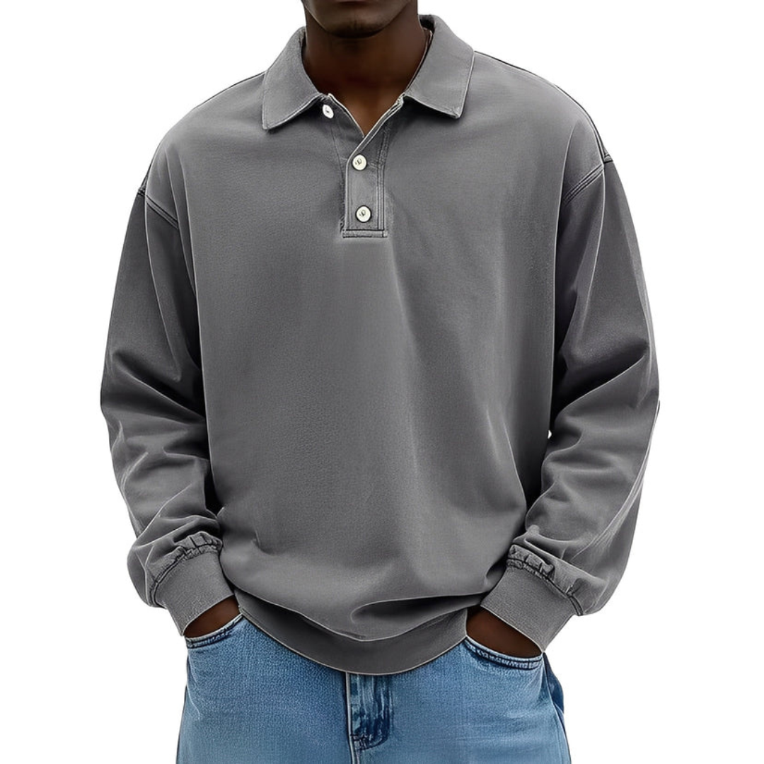 Clayton - Modernes Langarm-Poloshirt-Design