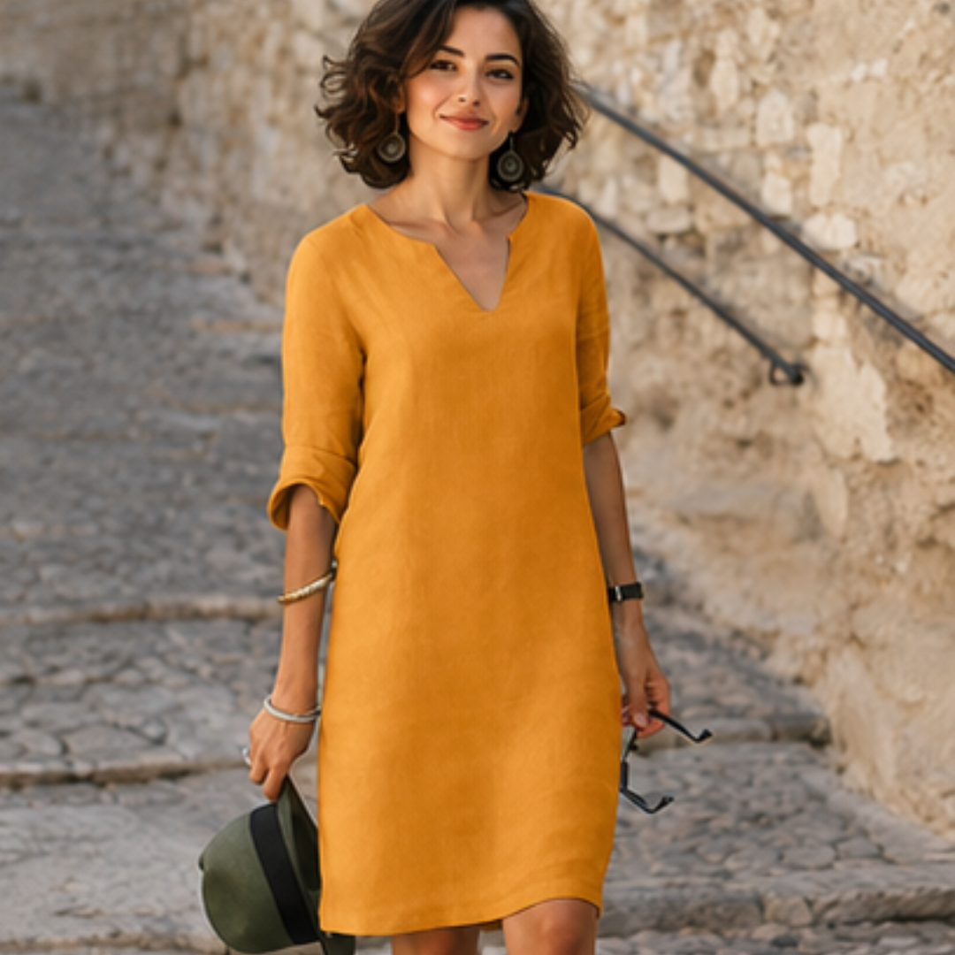 Guilaine - Schickes und stylisches Kleid mit V-Neck