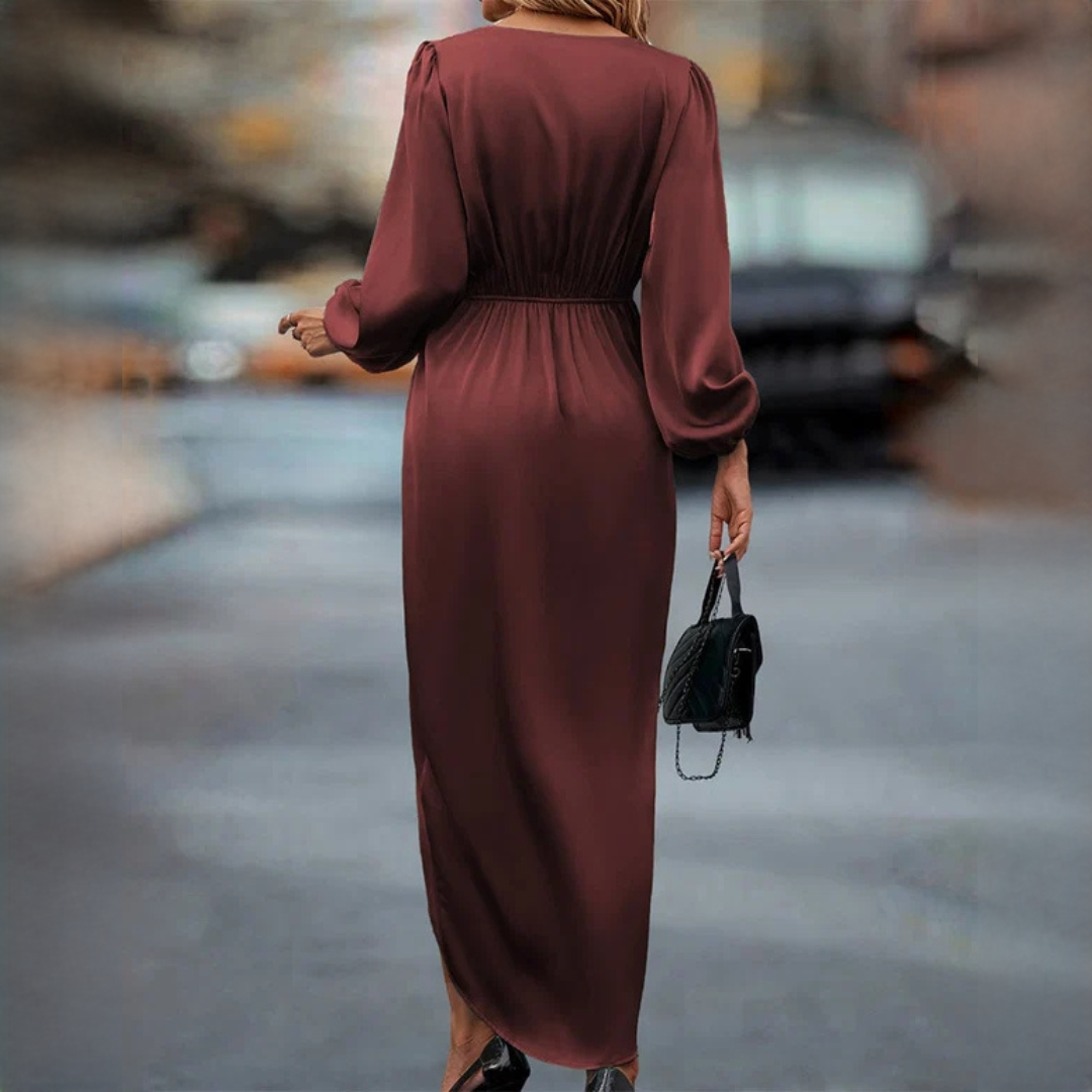 Leona - Elegantes Kleid mit Puffärmeln