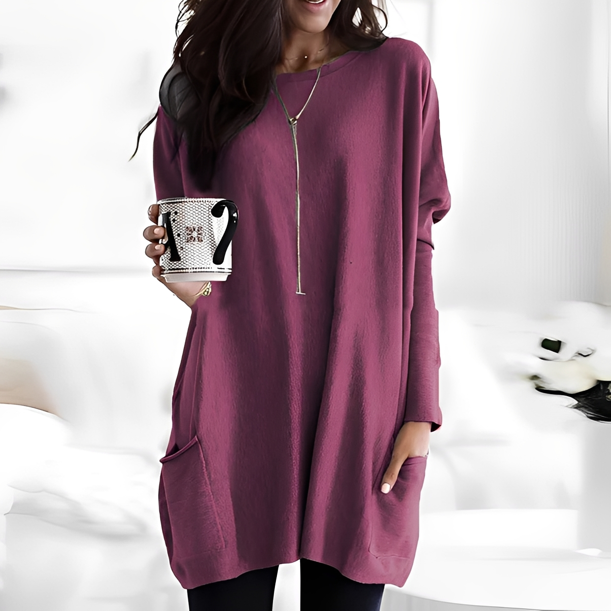 Diane - Bequemer Langarm-Pullover