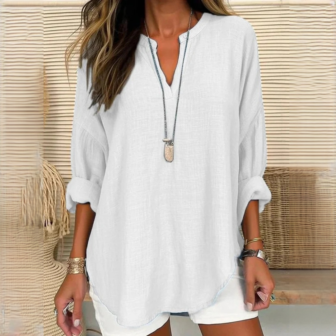 Eliza - Angenehme V-Ausschnitt-Bluse
