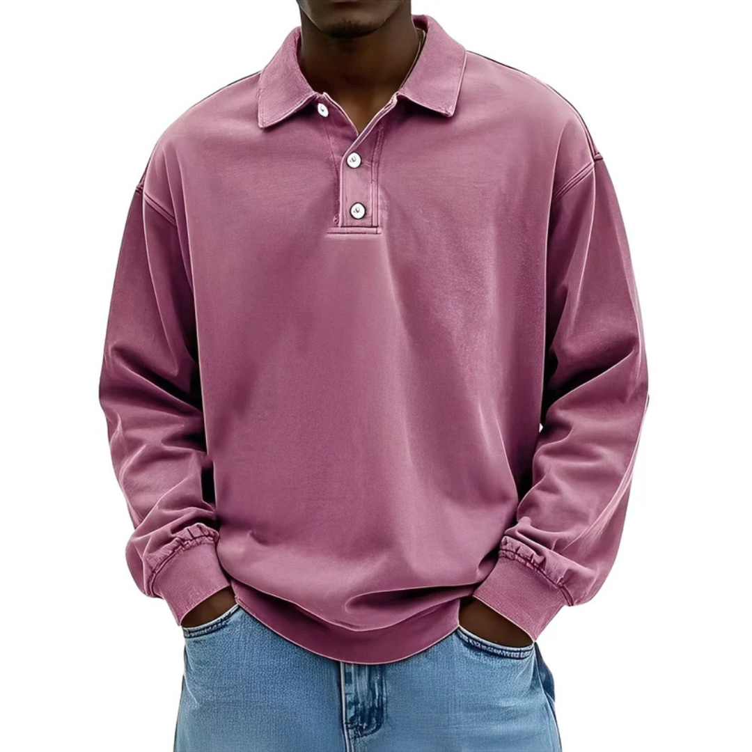 Clayton - Modernes Langarm-Poloshirt-Design