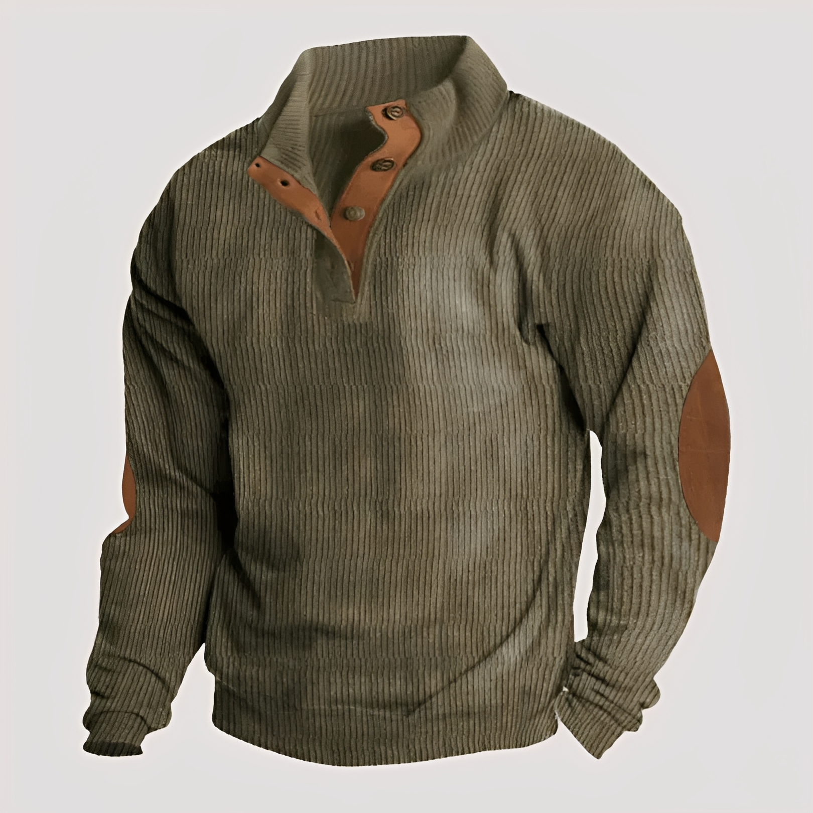 Rico - Langlebiger Pulli mit halber Knopfleiste