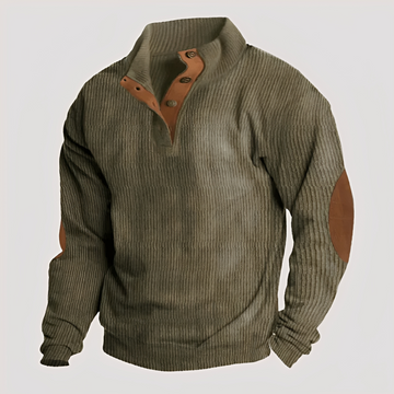 Rico - Langlebiger Pulli mit halber Knopfleiste