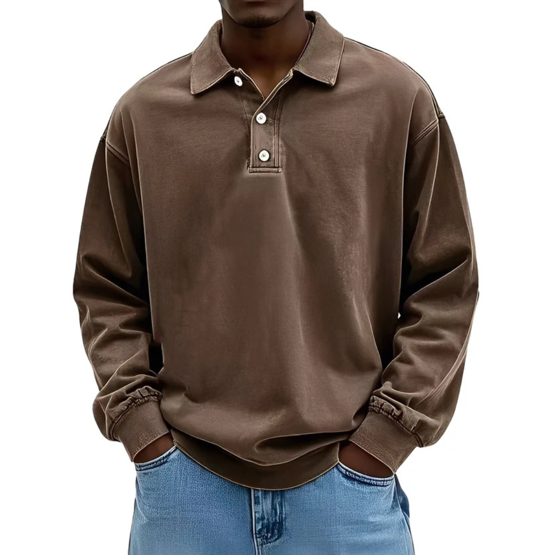 Clayton - Modernes Langarm-Poloshirt-Design
