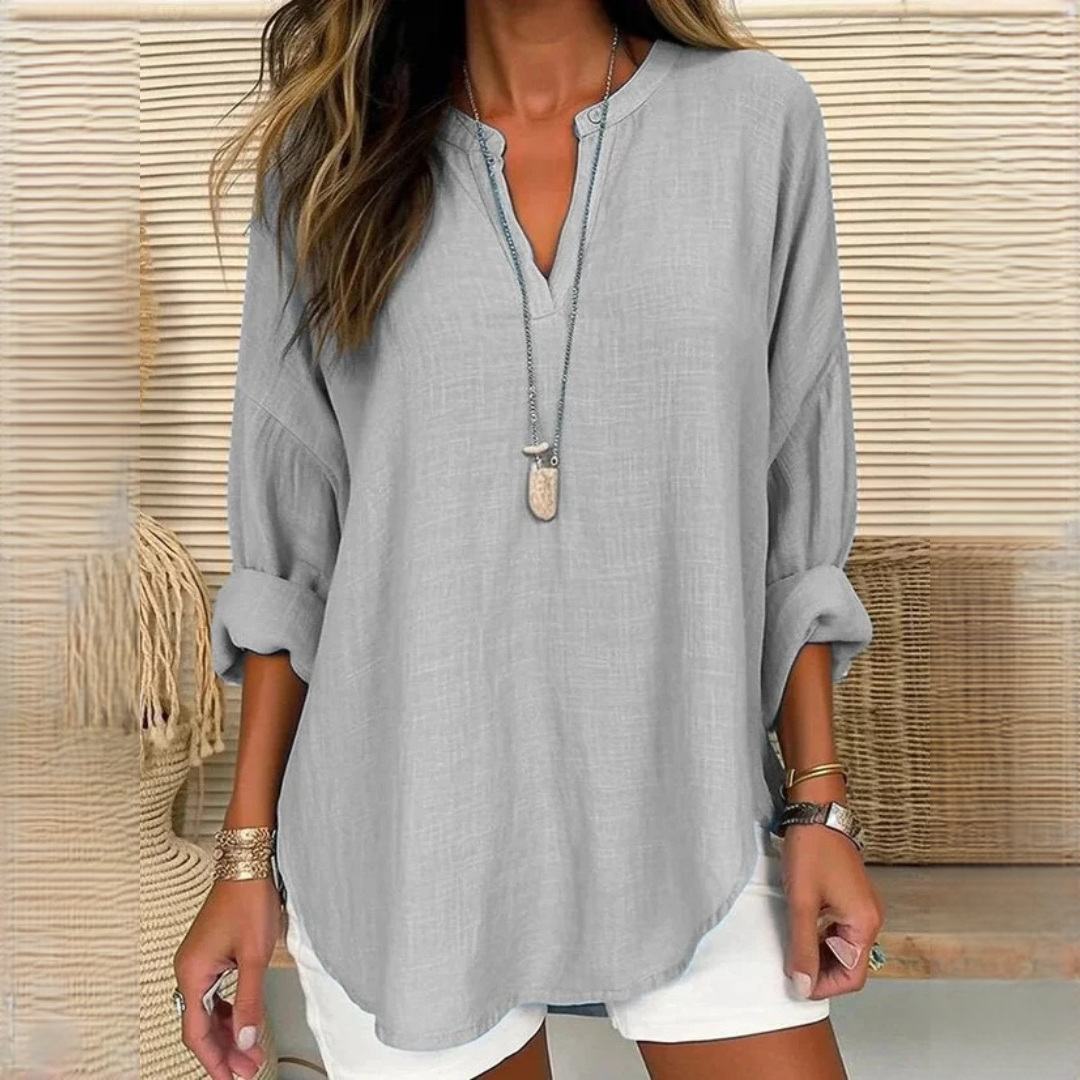 Eliza - Angenehme V-Ausschnitt-Bluse