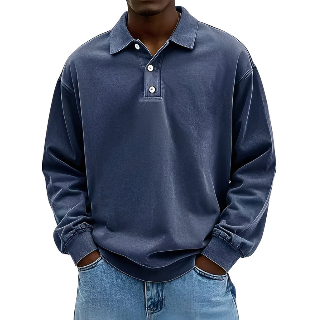 Clayton - Modernes Langarm-Poloshirt-Design