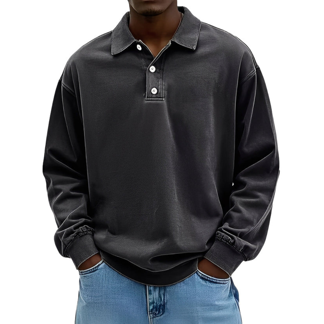 Clayton - Modernes Langarm-Poloshirt-Design