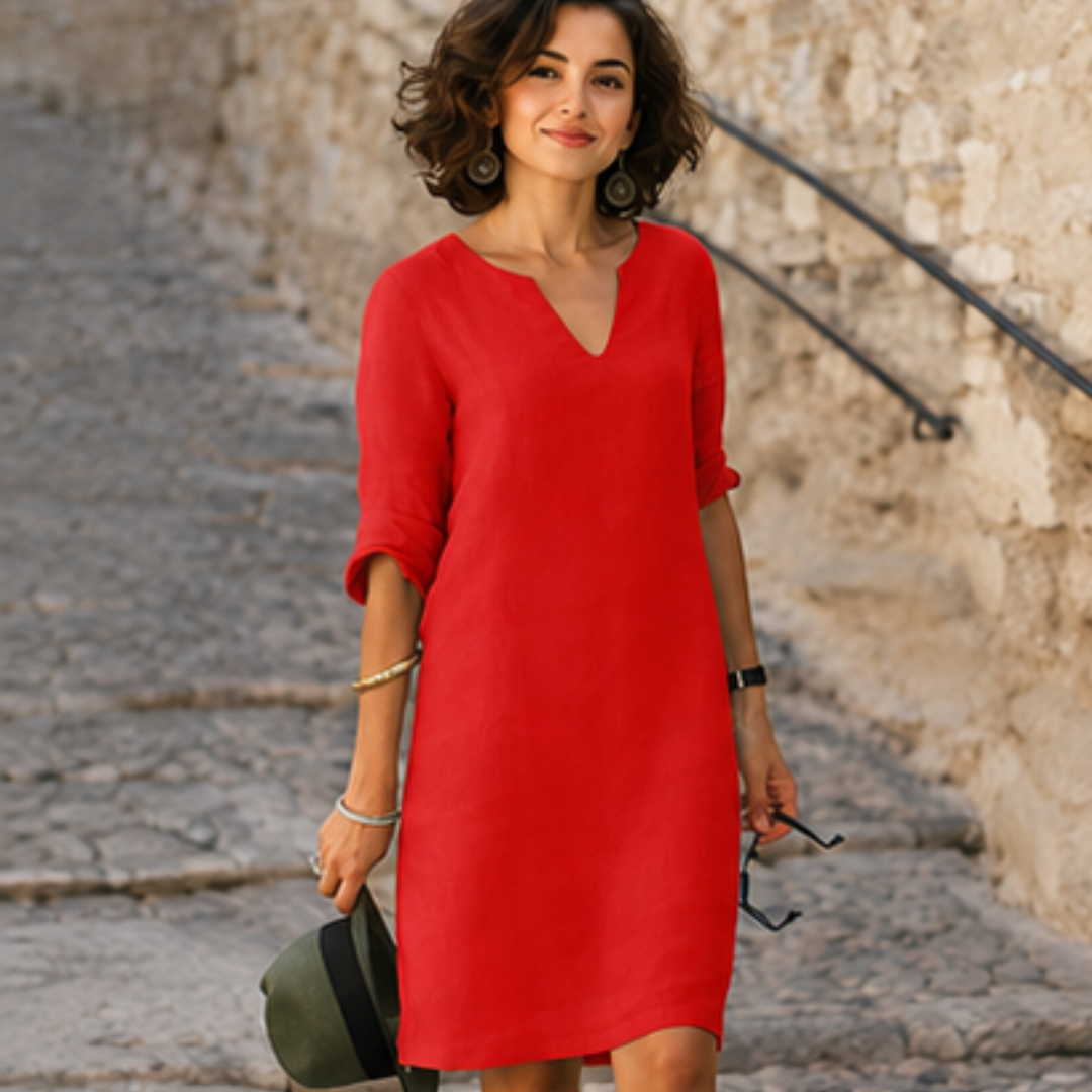 Guilaine - Schickes und stylisches Kleid mit V-Neck