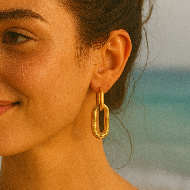 Mariz – Strahlende Cuban Chain Ohrringe
