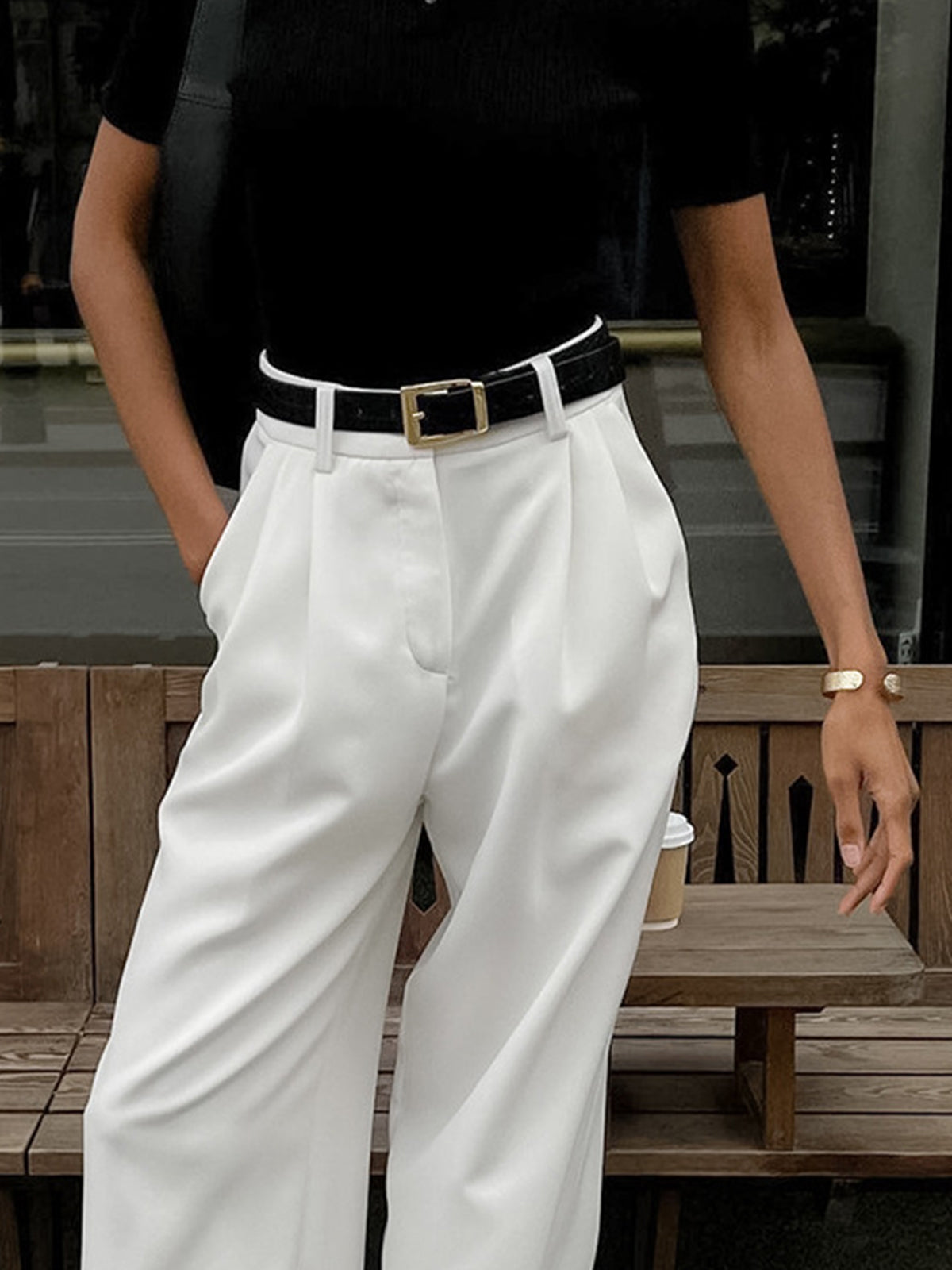 Marlene – Elegante Hose mit weitem Bein für Damen