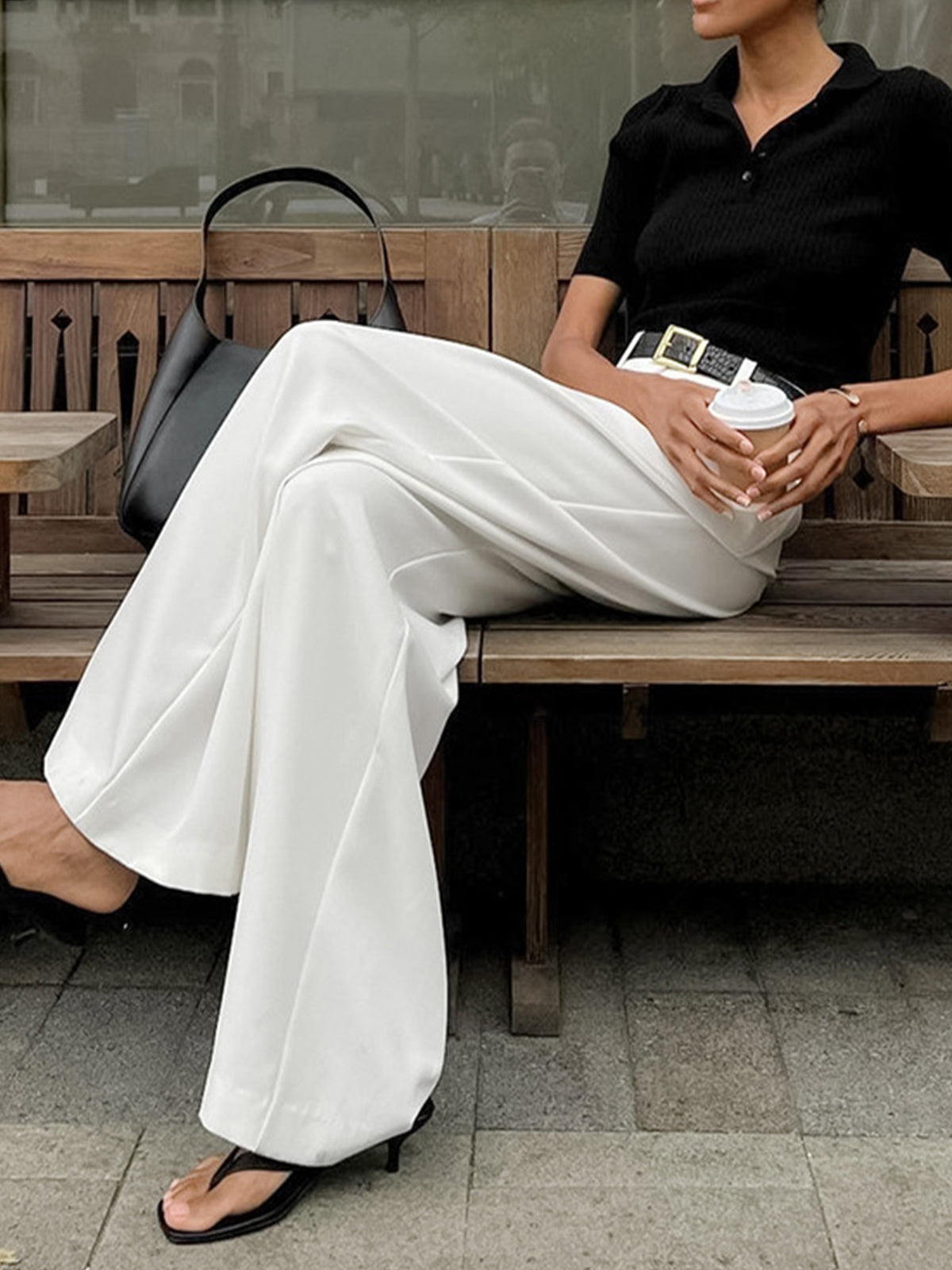 Marlene – Elegante Hose mit weitem Bein für Damen