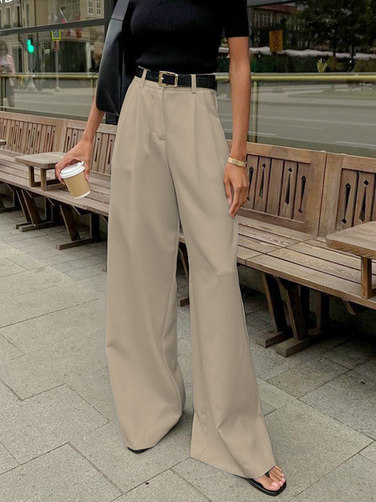 Marlene – Elegante Hose mit weitem Bein für Damen