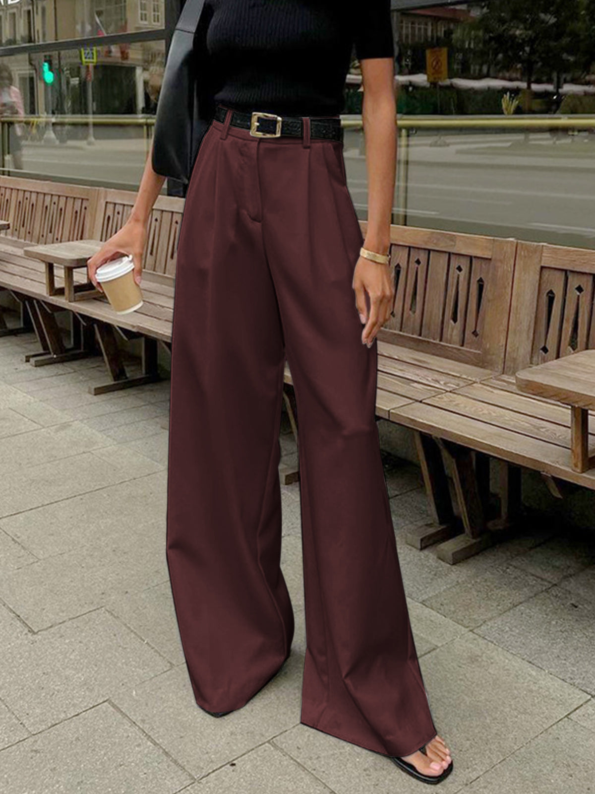 Marlene – Elegante Hose mit weitem Bein für Damen