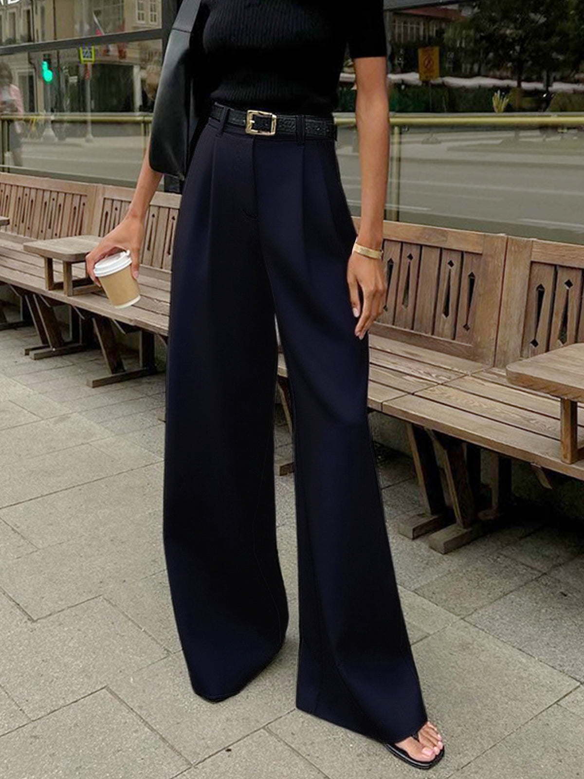 Marlene – Elegante Hose mit weitem Bein für Damen