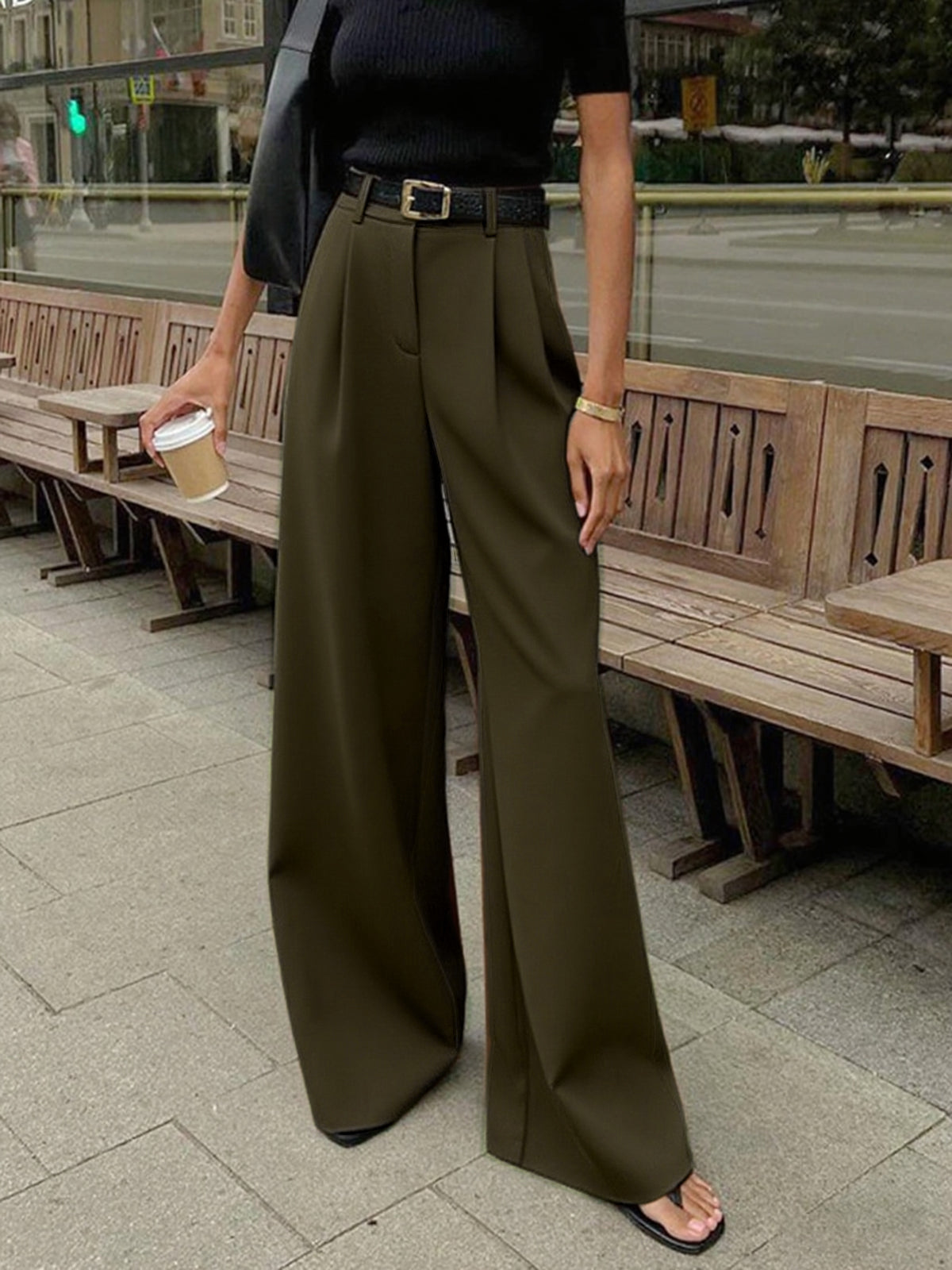 Marlene – Elegante Hose mit weitem Bein für Damen